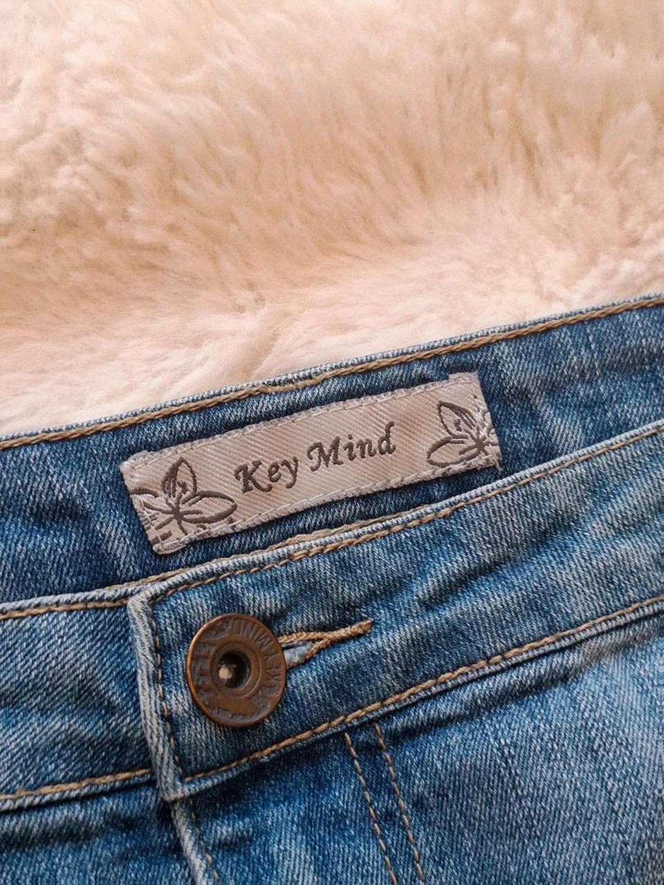 Jean bootcut / droit Key Mind - Bleu délavé - Taille 50 (Modèle femme) – taille 5XL / 50 / 22 2