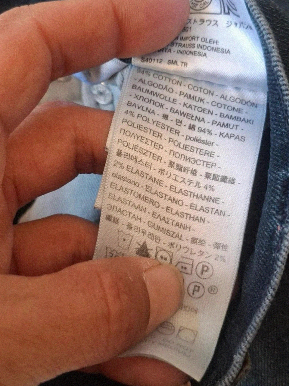Jean Levi's Premium 512 Slim / Skinny - Bleu délavé brut - W28 L32 (XS/S) – Levi's – taille M / 38 / 10 5