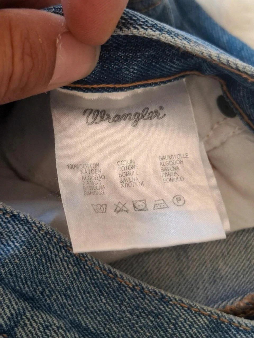 Jean Wrangler Bootcut - Stone Wash Bleu - W33 L34 (M/L) – Wrangler – taille L / 40 / 12 4