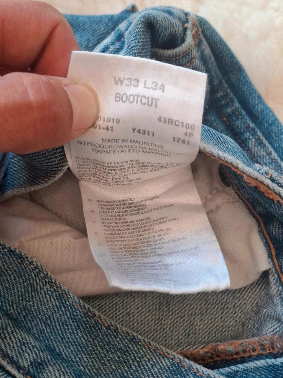 Jean Wrangler Bootcut - Stone Wash Bleu - W33 L34 (M/L) – Wrangler – taille L / 40 / 12 5