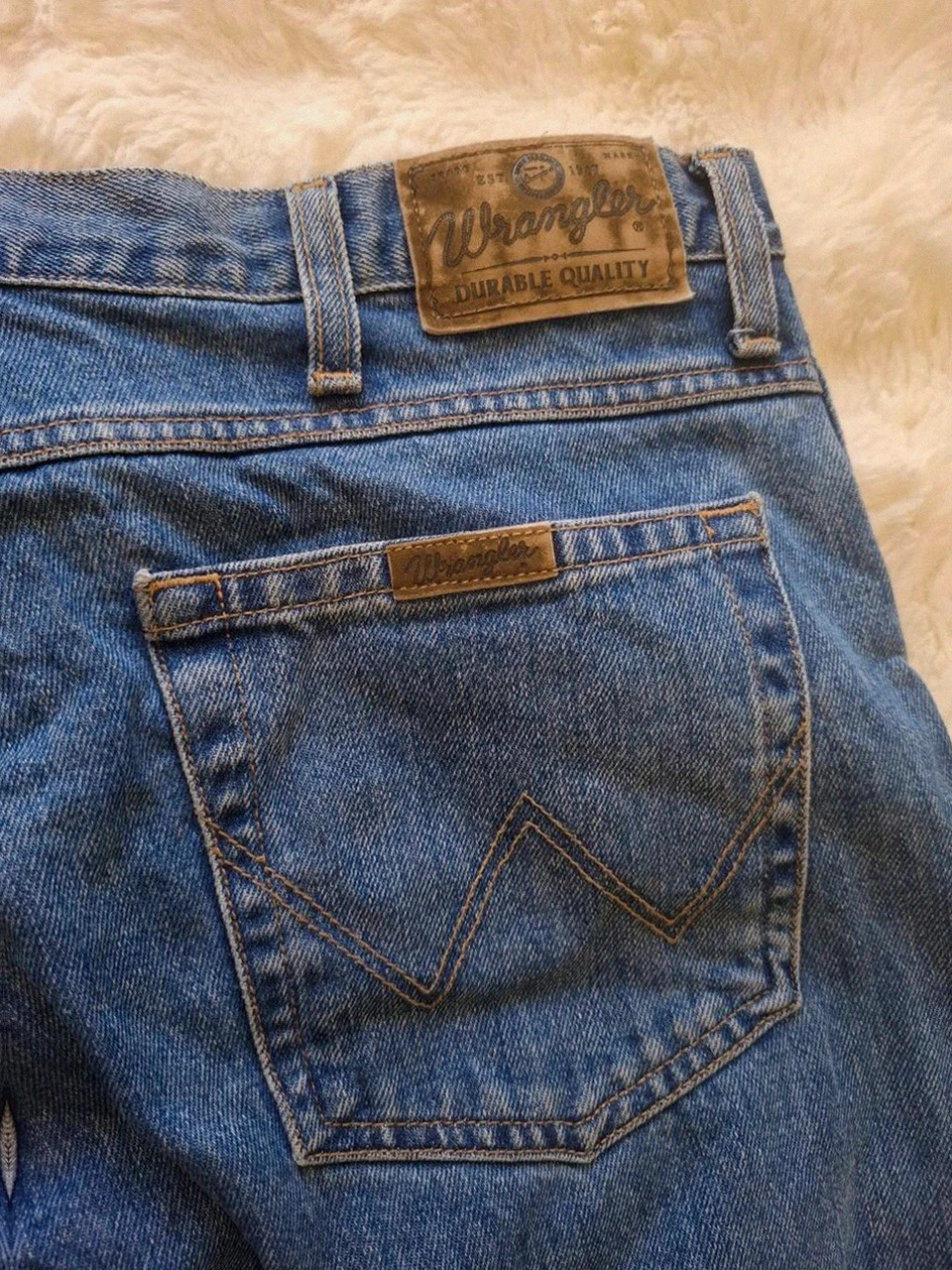Jean Wrangler Bootcut - Stone Wash Bleu - W33 L34 (M/L) – Wrangler – taille L / 40 / 12 2