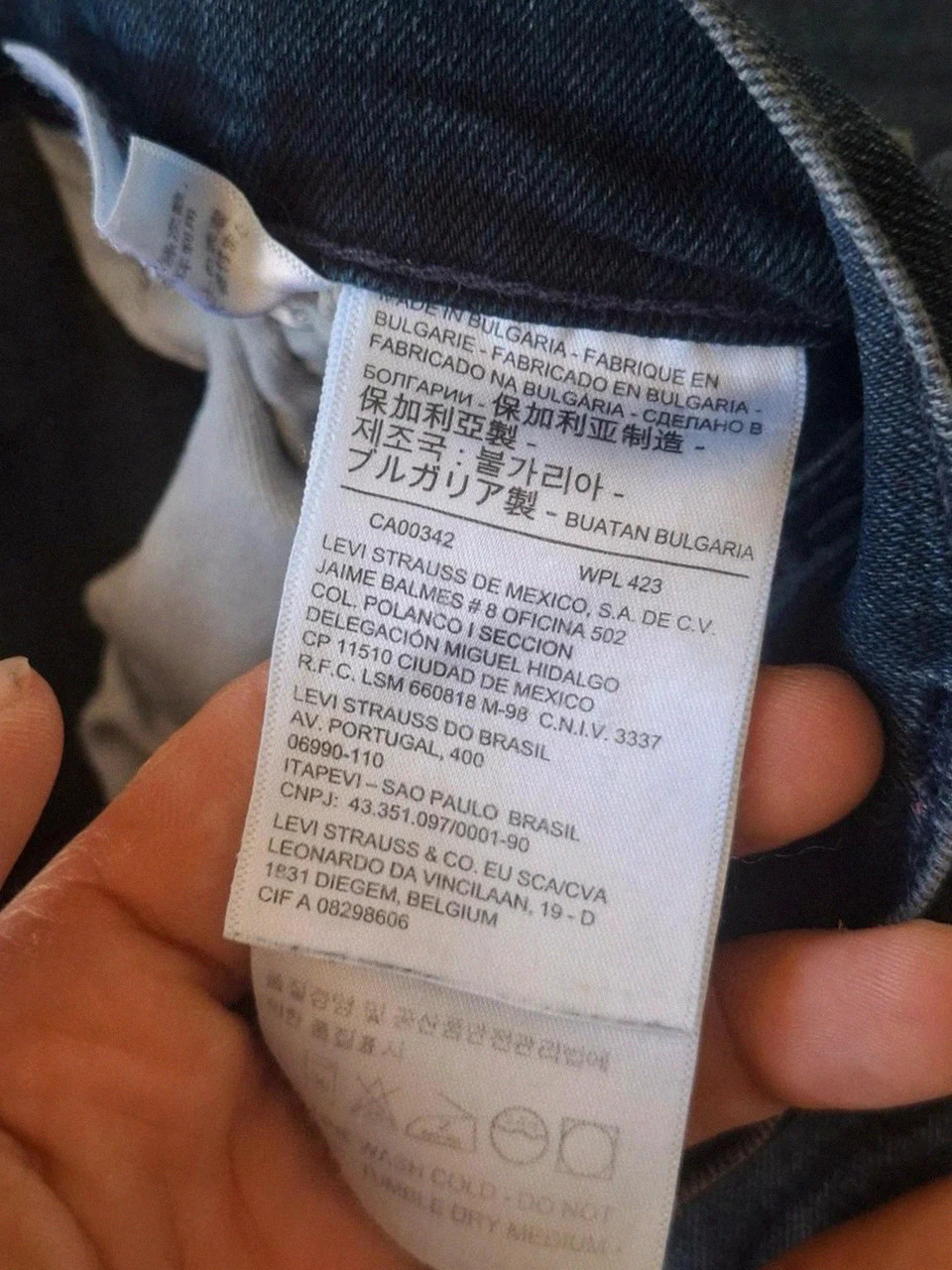 Jean Levi's Premium 512 Slim / Skinny - Bleu délavé brut - W28 L32 (XS/S) – Levi's – taille M / 38 / 10 4