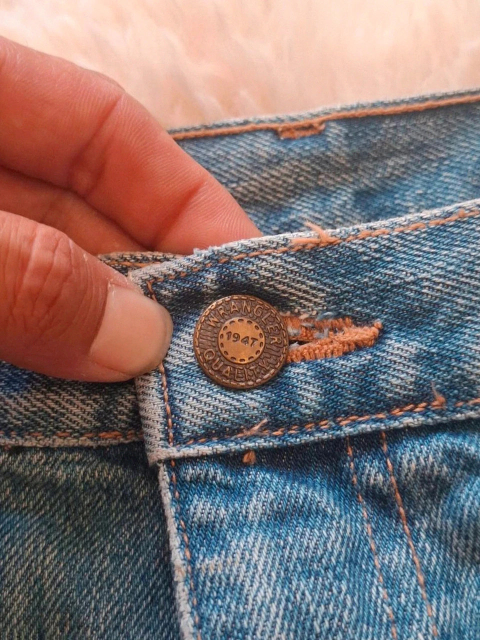 Jean Wrangler Bootcut - Stone Wash Bleu - W33 L34 (M/L) – Wrangler – taille L / 40 / 12 3