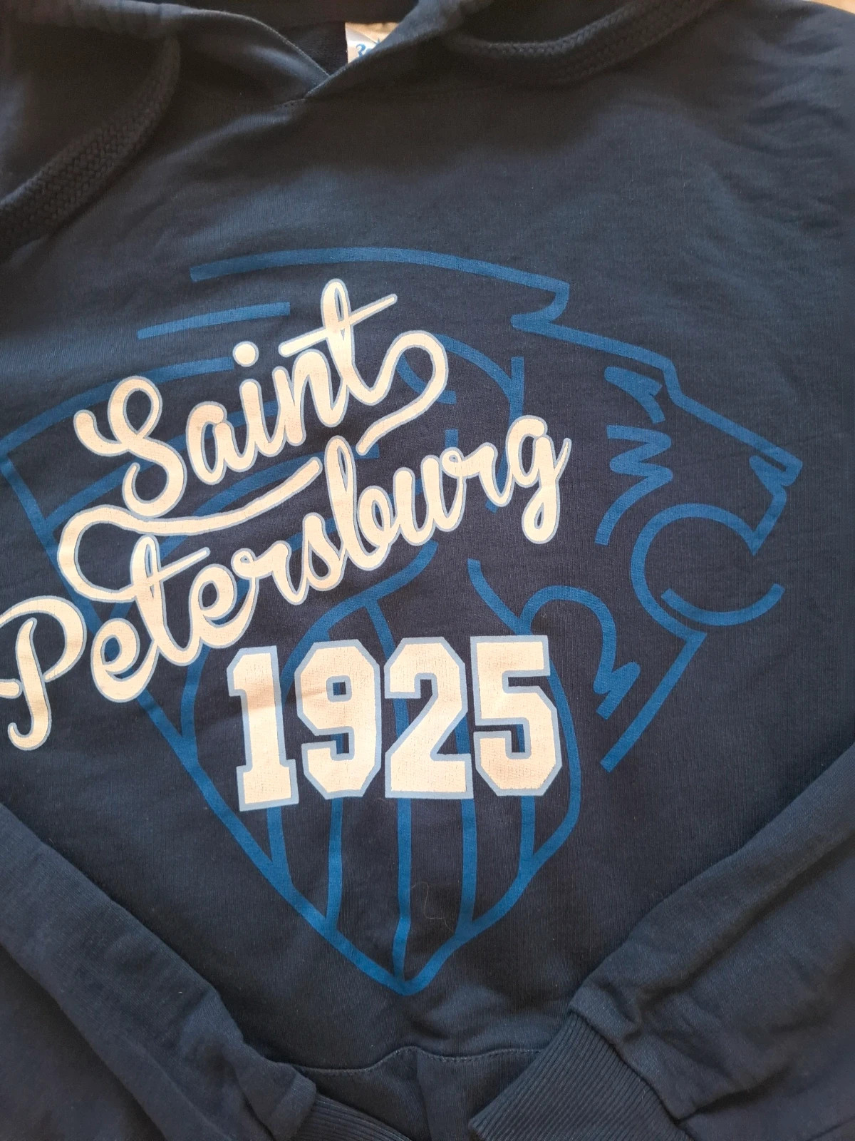 Sweat à Capuche / Hoodie Homme Bleu Marine "FC Zenit Saint Petersburg 1925" T.XL – Vintage Dressing – taille XL 2