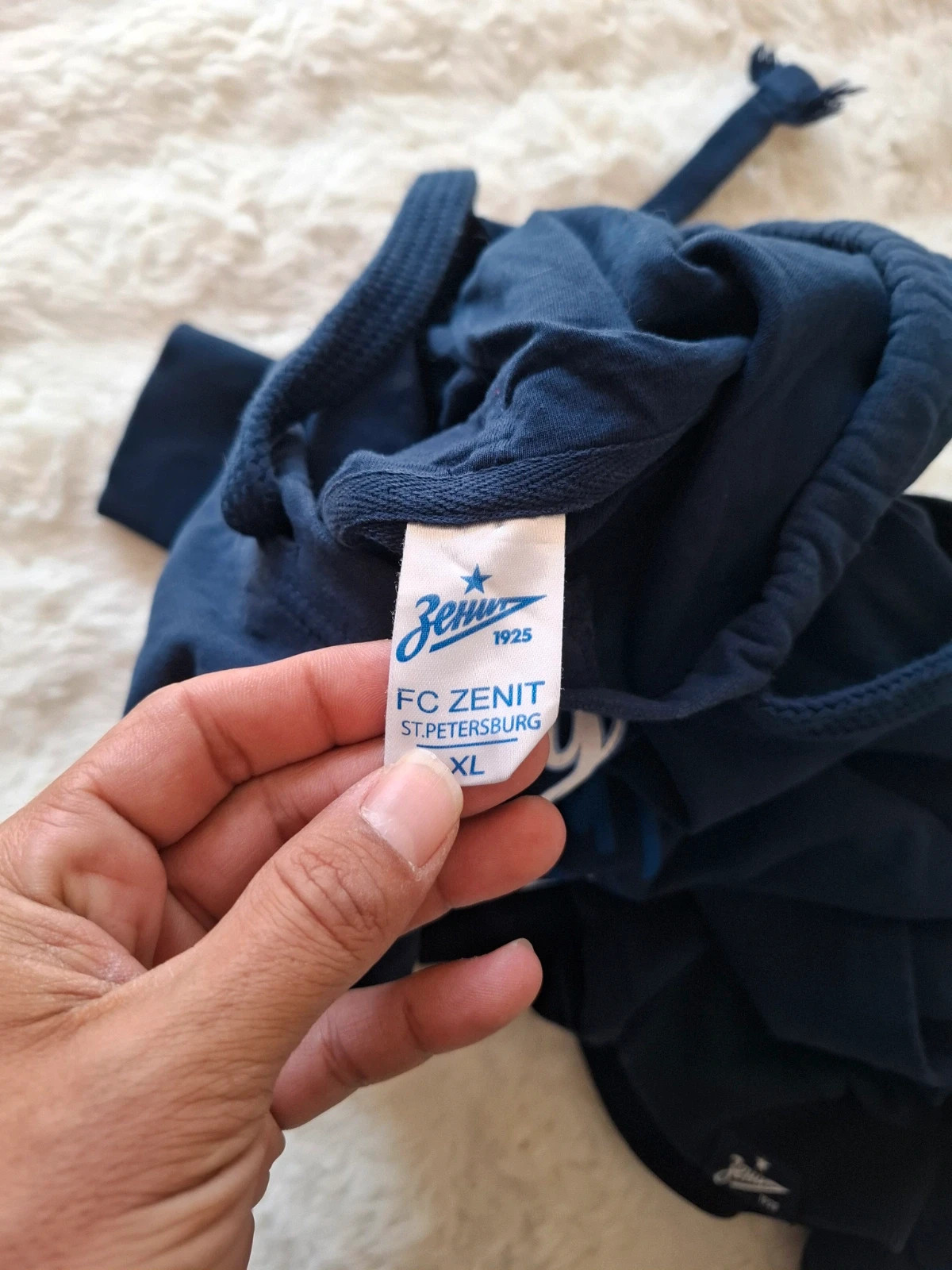 Sweat à Capuche / Hoodie Homme Bleu Marine "FC Zenit Saint Petersburg 1925" T.XL – Vintage Dressing – taille XL 5
