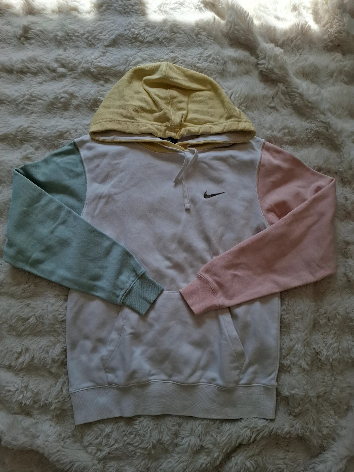 Sweat à Capuche / Hoodie Multicolore Pastel "Nike" Colorblock T.XS (Femme)