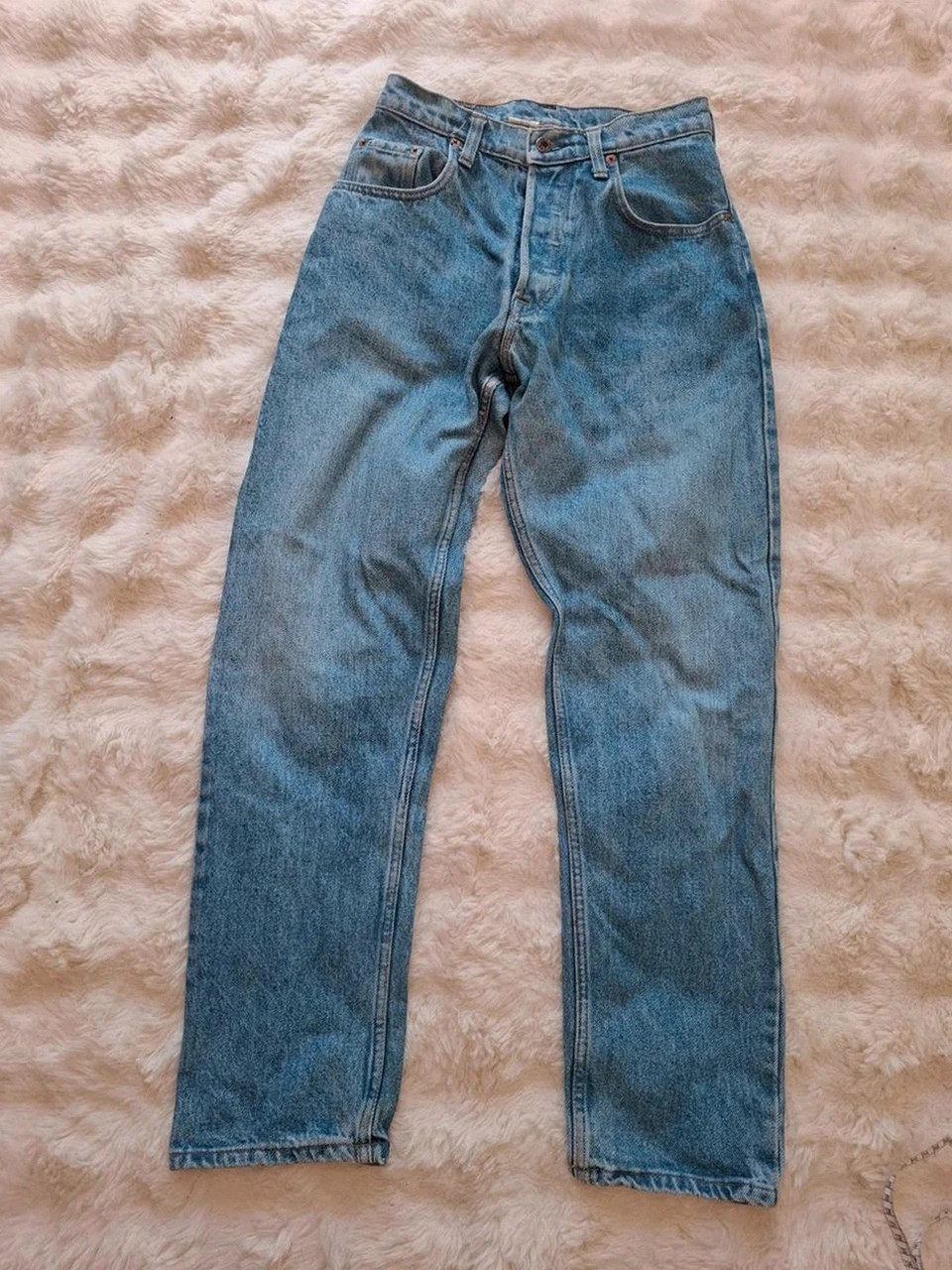 Jean Vintage / Droit C17 - Stone Wash Bleu - Taille 38 (Fabriqué en France)