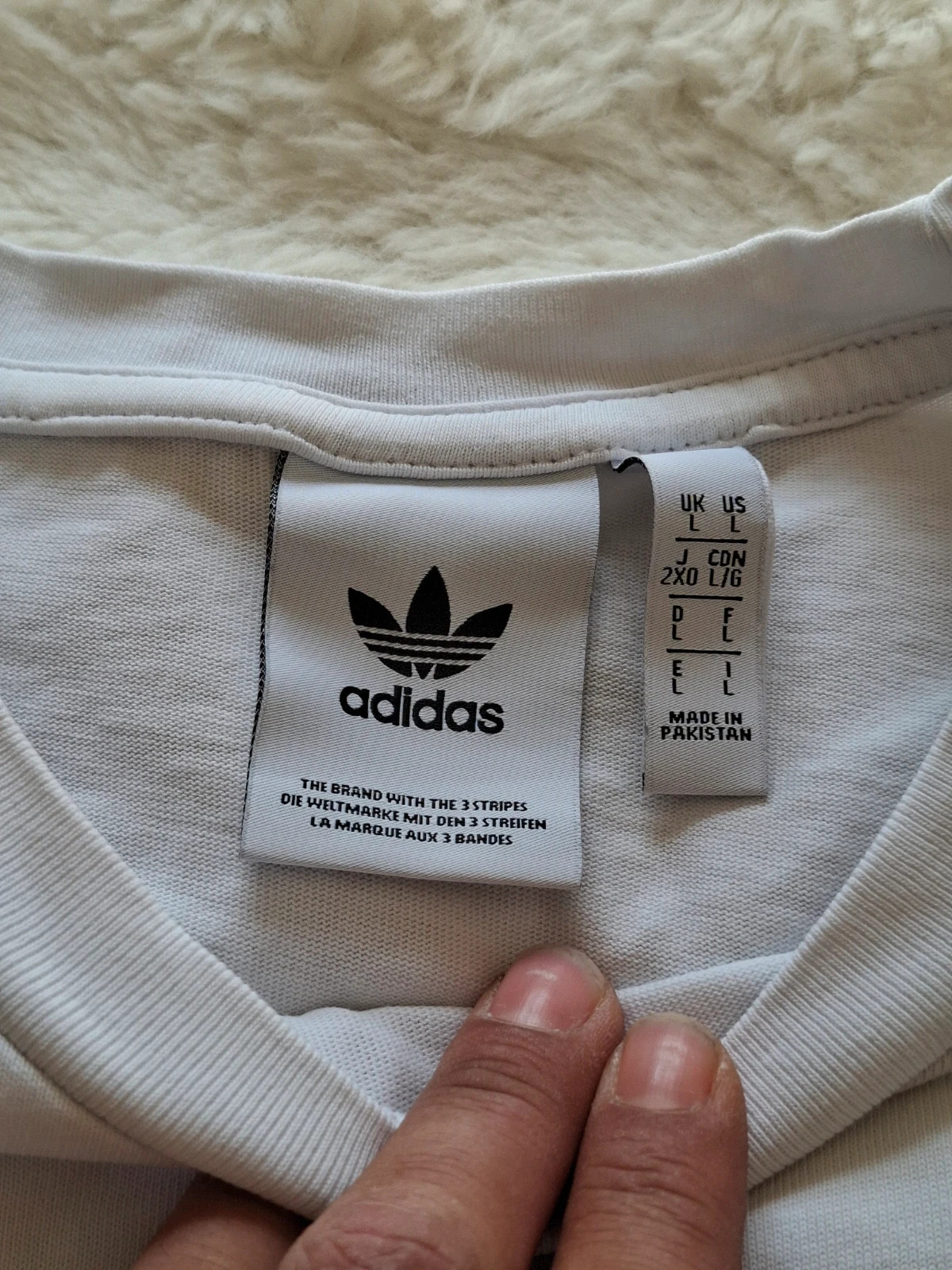 T-shirt Manches Longues Homme Blanc "Adidas Originals" Trefoil Logo Dos T.L / 2XL – adidas – taille XXL 4