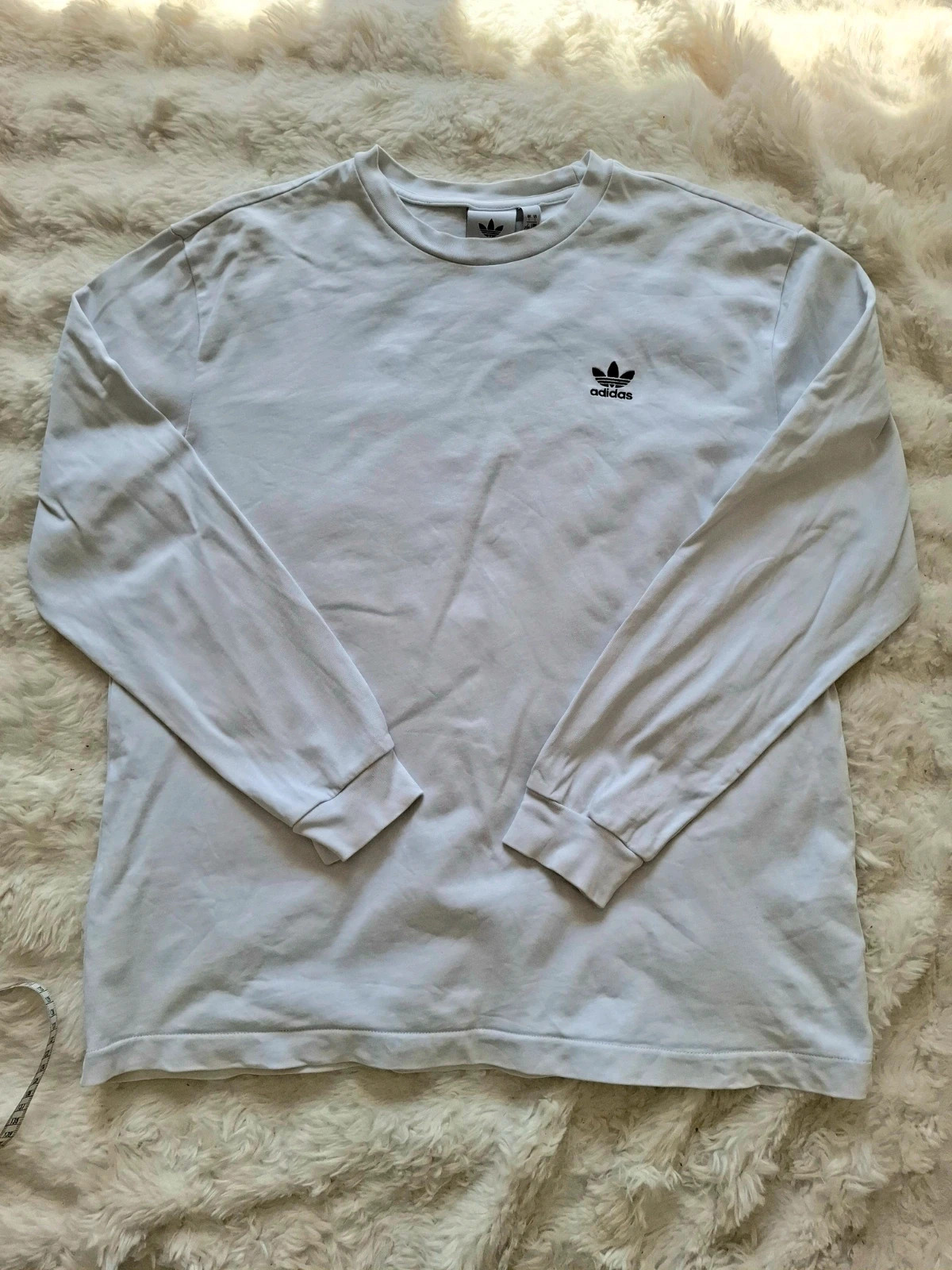 T-shirt Manches Longues Homme Blanc "Adidas Originals" Trefoil Logo Dos T.L / 2XL