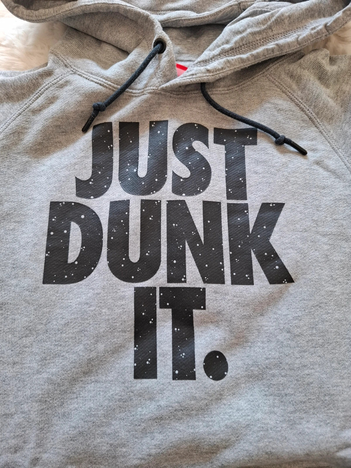 Sweat à Capuche / Hoodie Gris Chiné "Nike Air" Just Dunk It Style Vintage T.S – Nike – taille S 2