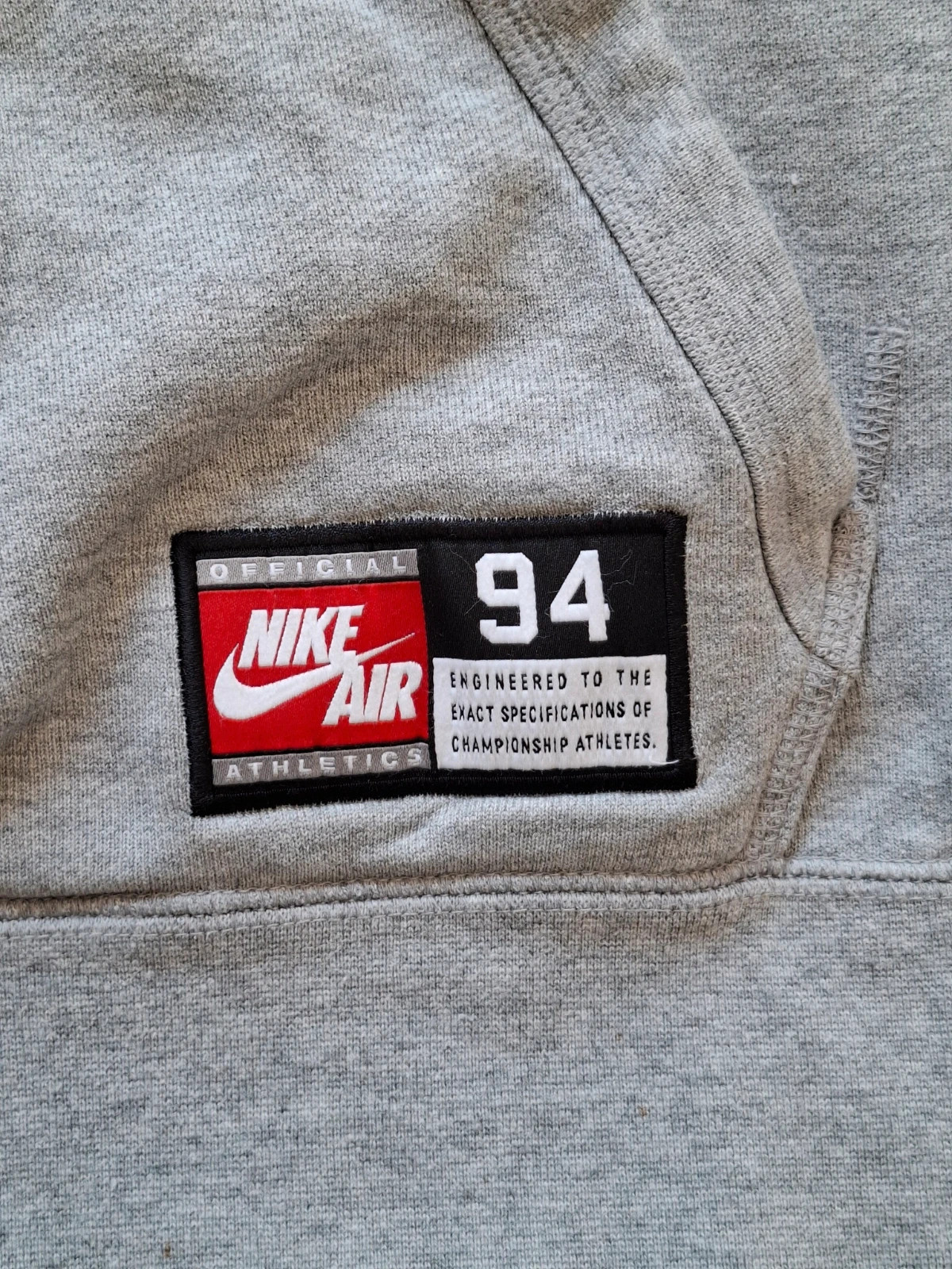 Sweat à Capuche / Hoodie Gris Chiné "Nike Air" Just Dunk It Style Vintage T.S – Nike – taille S 5