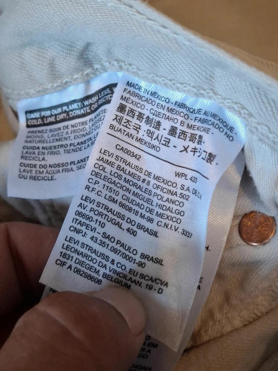 Jean 501 levi's écru / beige t.w31 l34 – Levi's – taille W31 | FR 40 5