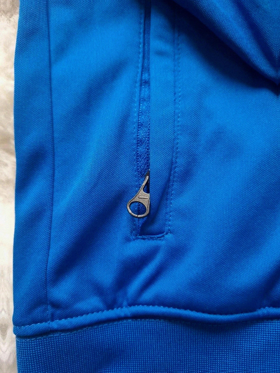 Veste Nike Dri-Fit de Survêtement Bleue et Blanche T.S (Coupe Junior XL) – Nike – taille S 5