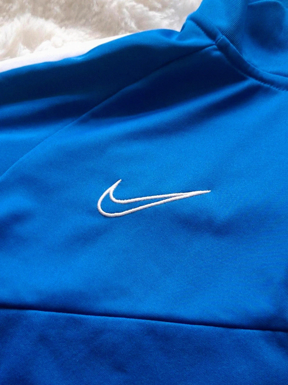 Veste Nike Dri-Fit de Survêtement Bleue et Blanche T.S (Coupe Junior XL) – Nike – taille S 3