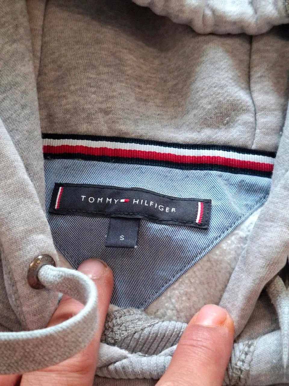 Sweat-Shirt Gris Chiné à Capuche Tommy Hilfiger T.S (36) – Tommy Hilfiger – taille S 3
