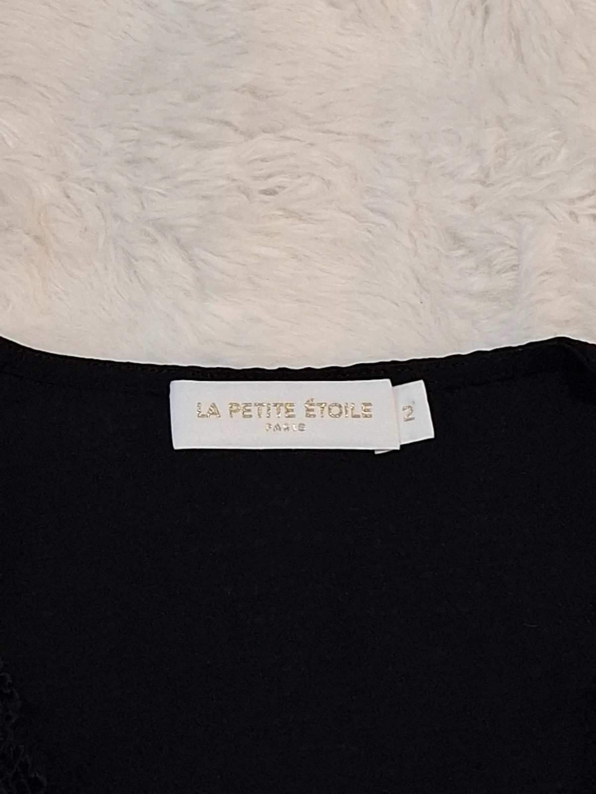 Robe Noire Manches Longues Dentelle et Boutons "La Petite Étoile" T.2 / M – La petite étoile – taille M / 38 / 10 3