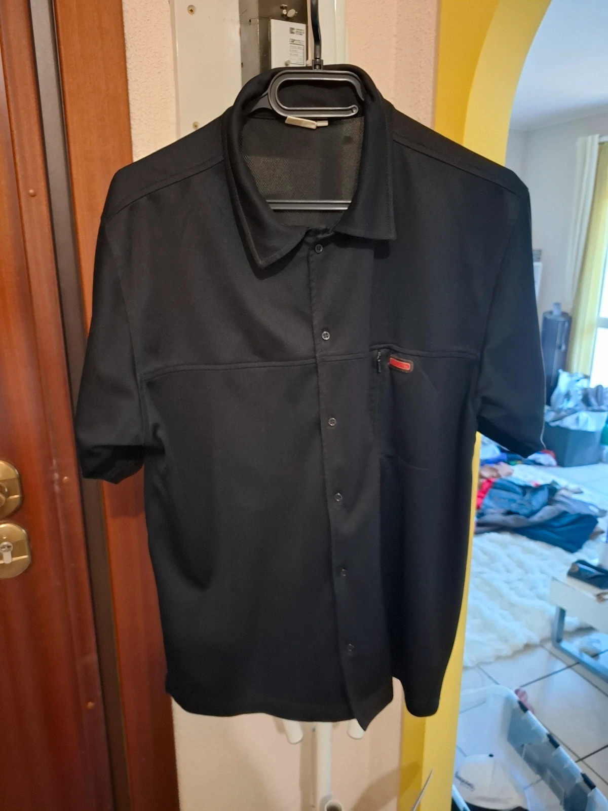 Chemise / Surchemise Manches Courtes Rétro Y2K "Quiksilver" Noire T.L