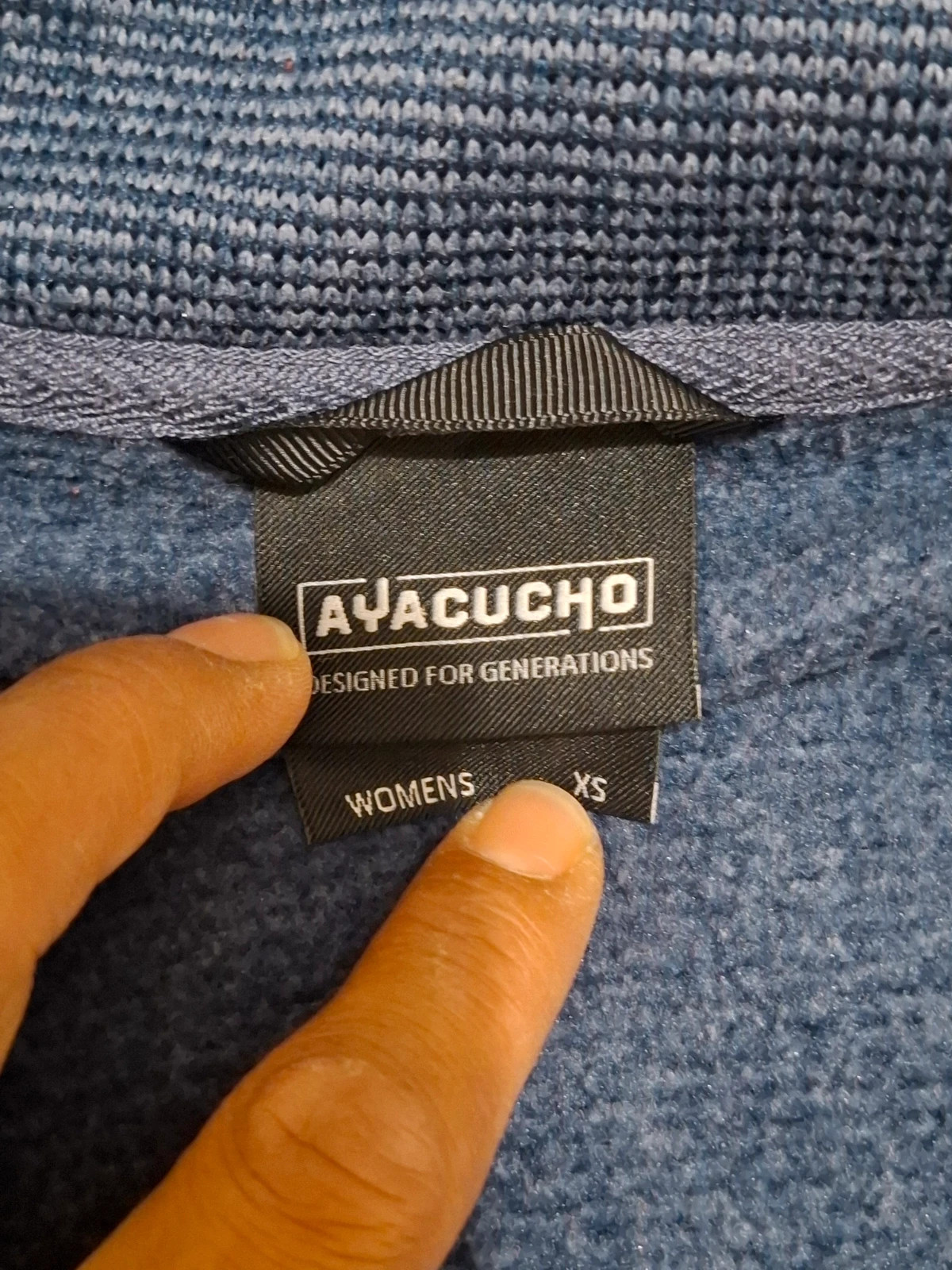 Veste / Polaire Zippée Outdoor "Ayacucho" Bleu Chiné T.XS (Femme) – Ayacucho – taille XS / 34 / 6 5
