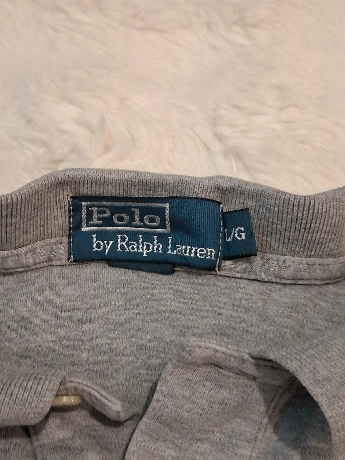Polo Gris "Polo by Ralph Lauren" Brodé Noir T.L / L (Large) – Polo Ralph Lauren – taille L 3