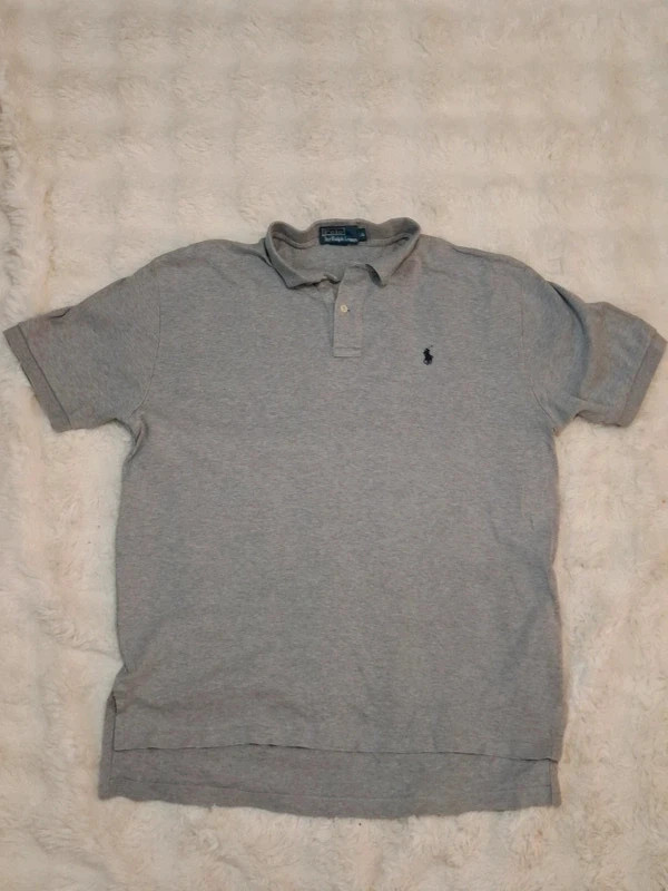 Polo Gris "Polo by Ralph Lauren" Brodé Noir T.L / L (Large)