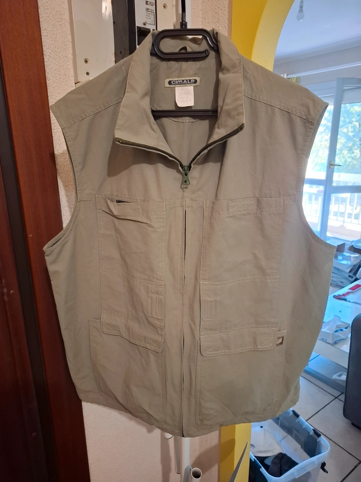 Gilet / Veste Sans Manches Outdoor "Cimalp" Kaki / Beige T.L