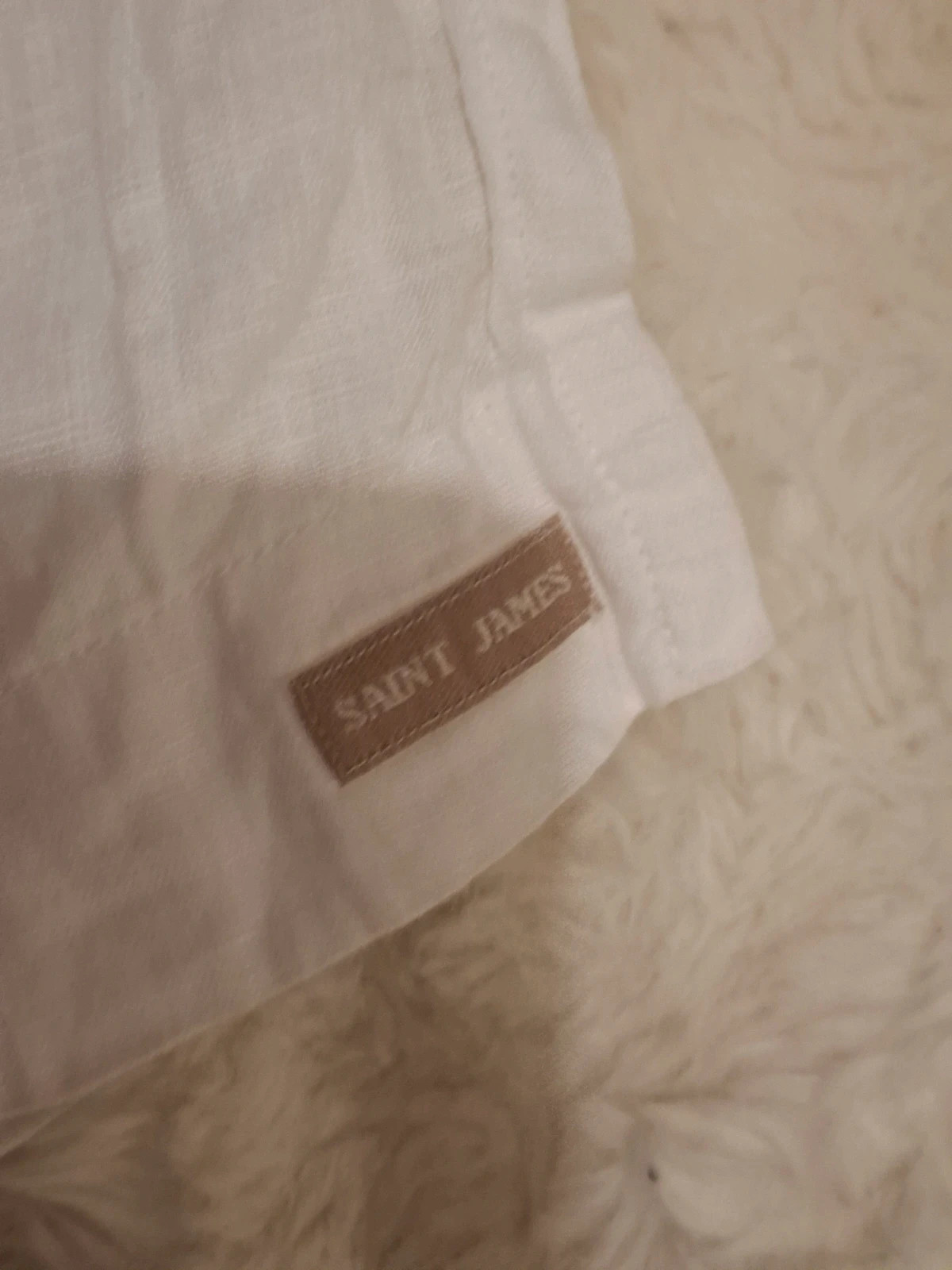 Tunique / Chemisier en Lin Blanc "Saint James" T.38 (XS/S) – Saint James – taille M / 38 / 10 3