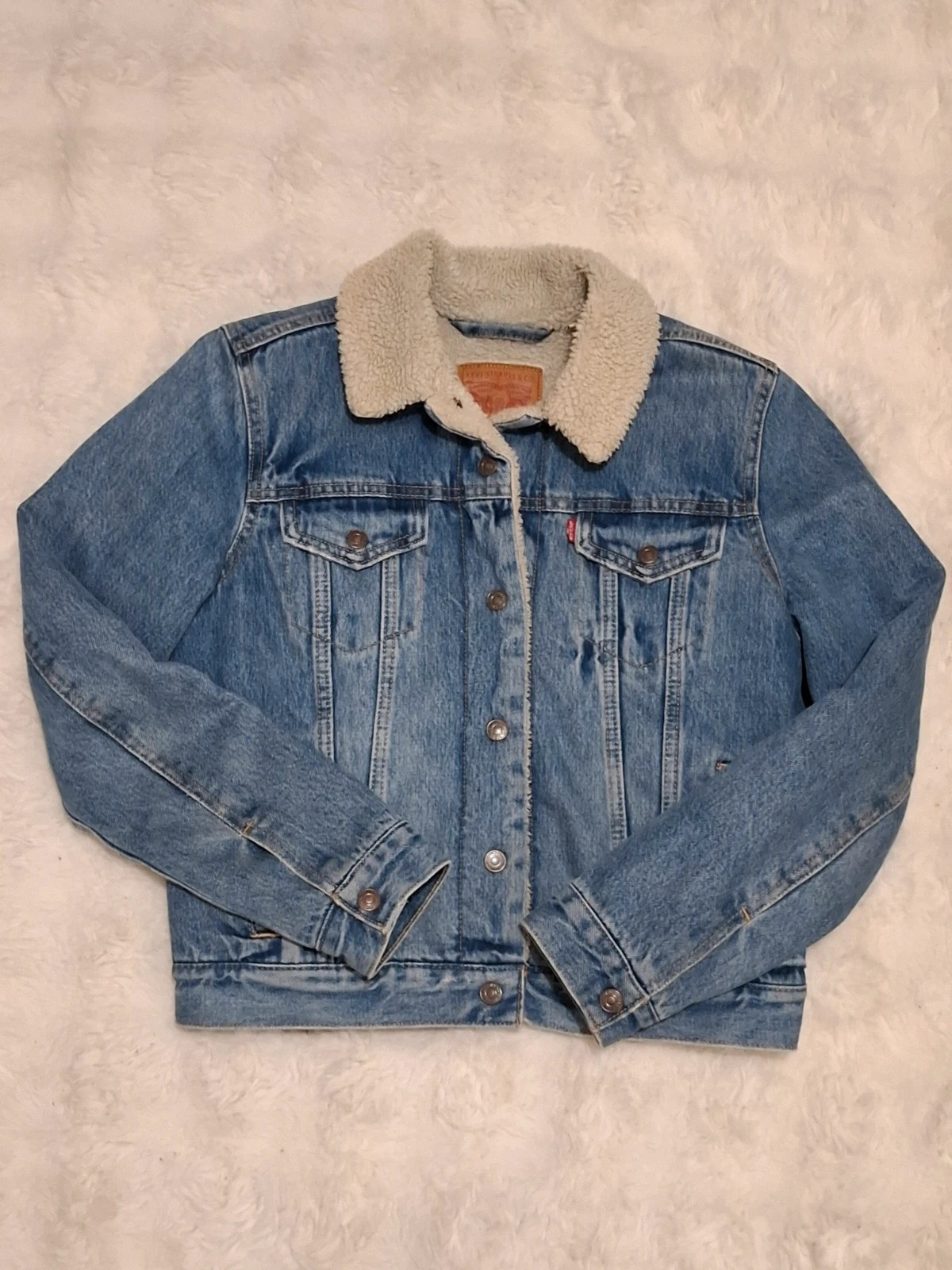 Veste en Jean / Blouson Doublé Sherpa "Levi's" Classic Trucker Bleu T.M – Levi's – taille M / 38 / 10 2
