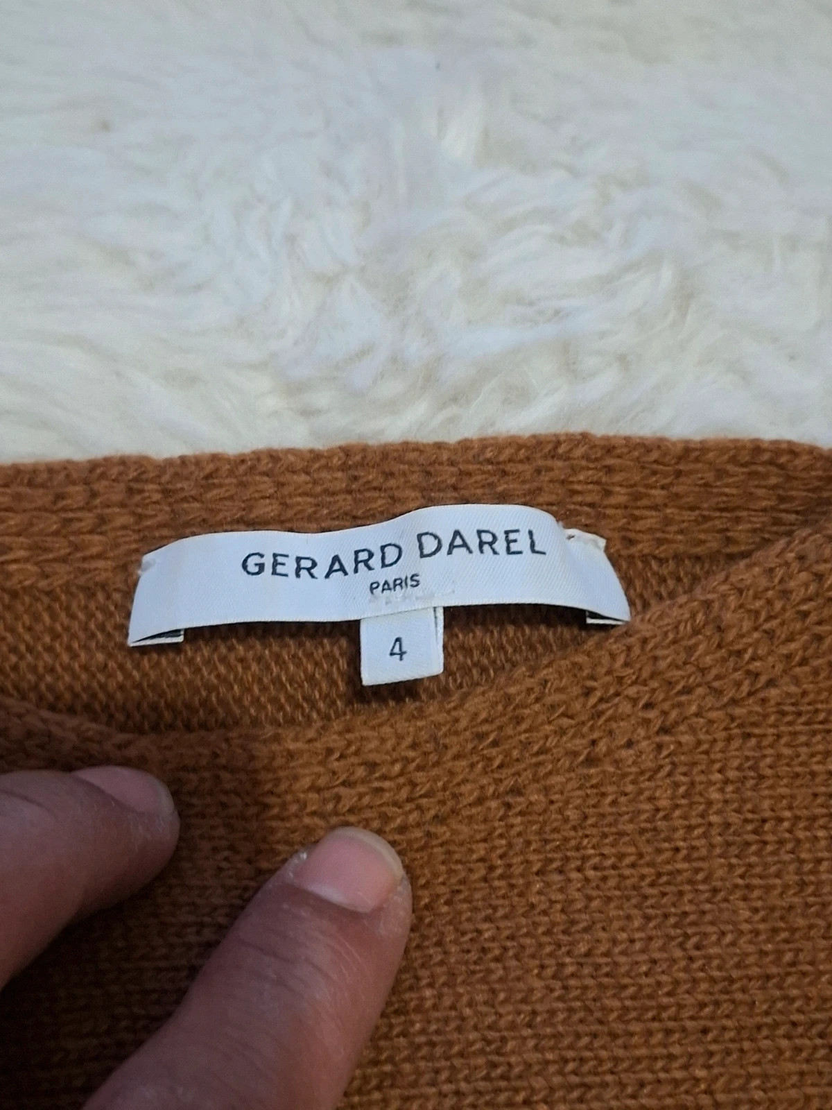 Pull / Élégant Pull-Over "Gérard Darel" Camel T.4 (Laine & Cachemire) – Gerard Darel – taille L / 40 / 12 2