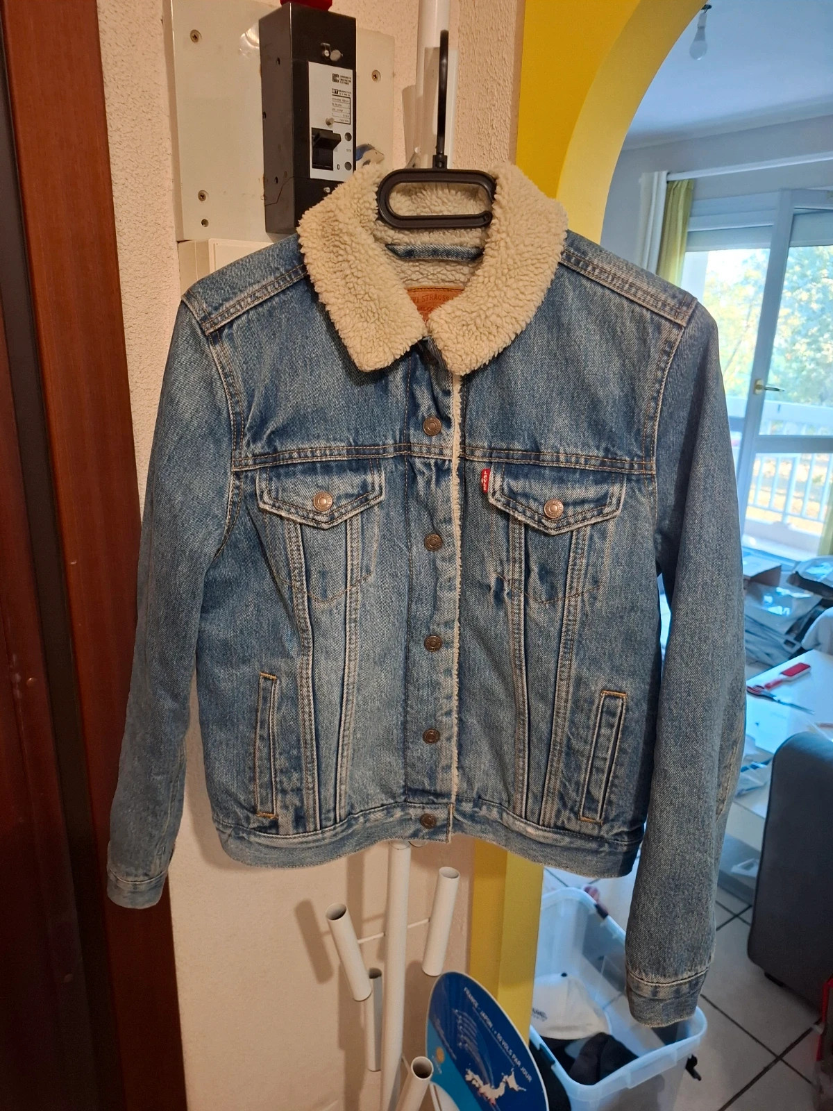 Veste en Jean / Blouson Doublé Sherpa "Levi's" Classic Trucker Bleu T.M