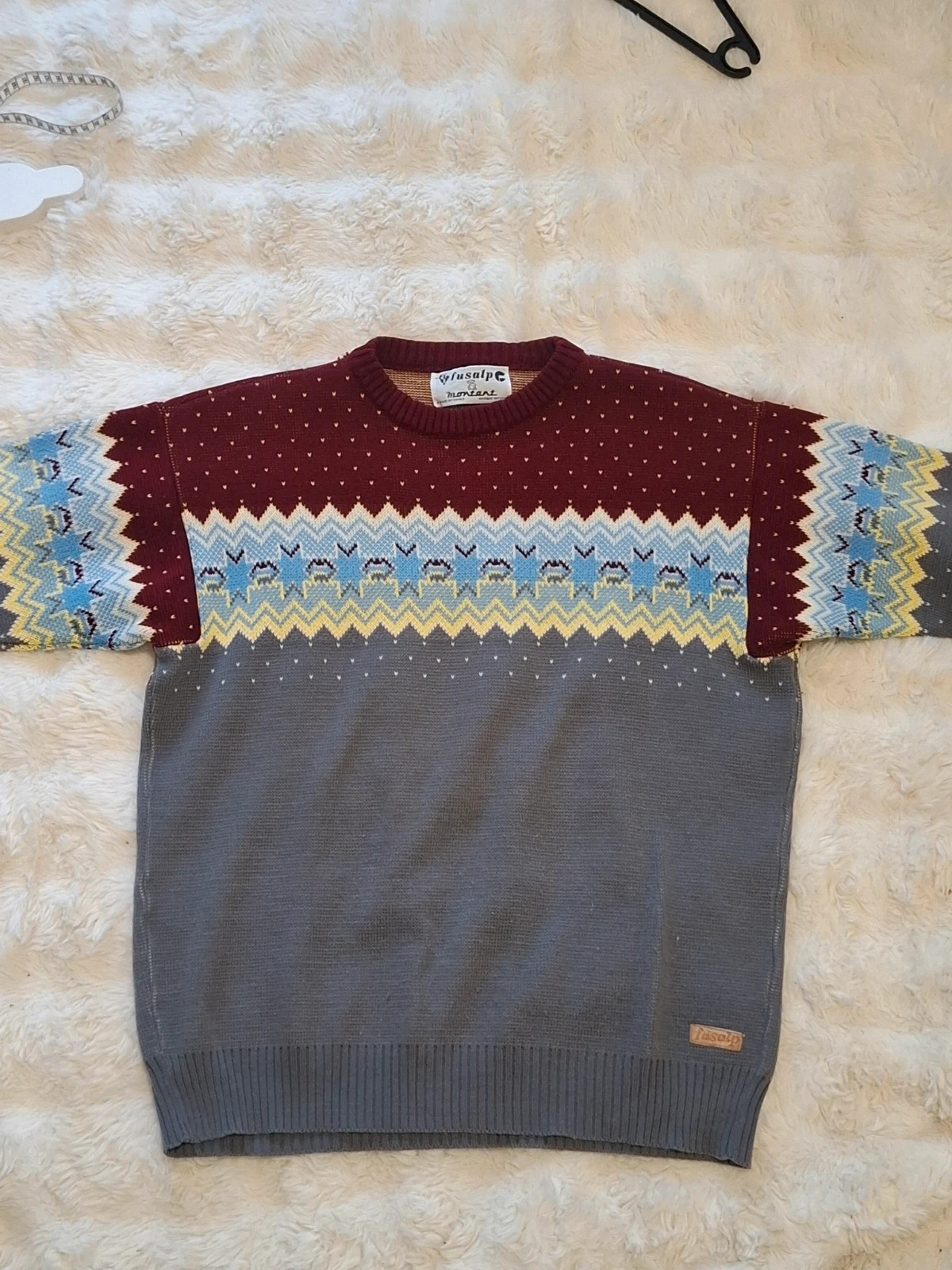 Pull Rétro Scandinave / Fusalp x Montant (Made in France) T.2 – Fusalp – taille M 4