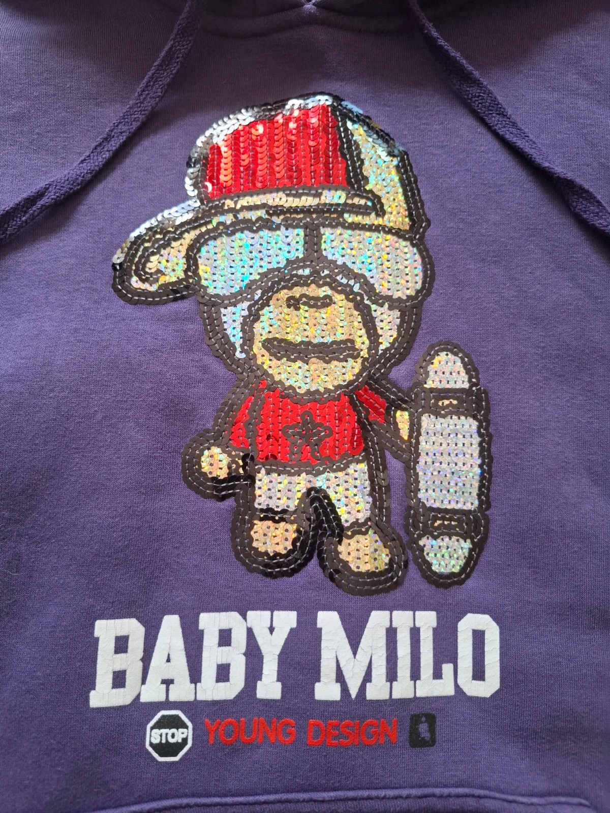 Sweat à Capuche Violet "Baby Milo" T.S – BABY MILO – taille S / 36 / 8 3