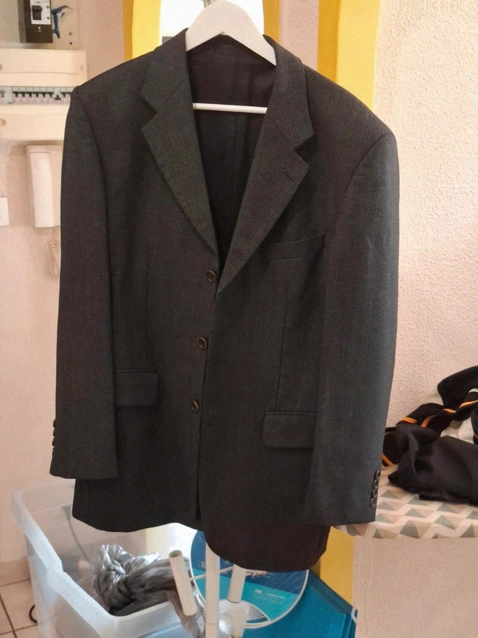 Veste Vintage de Costume Pour Homme Yves Saint Laurent Grise T.L/XL