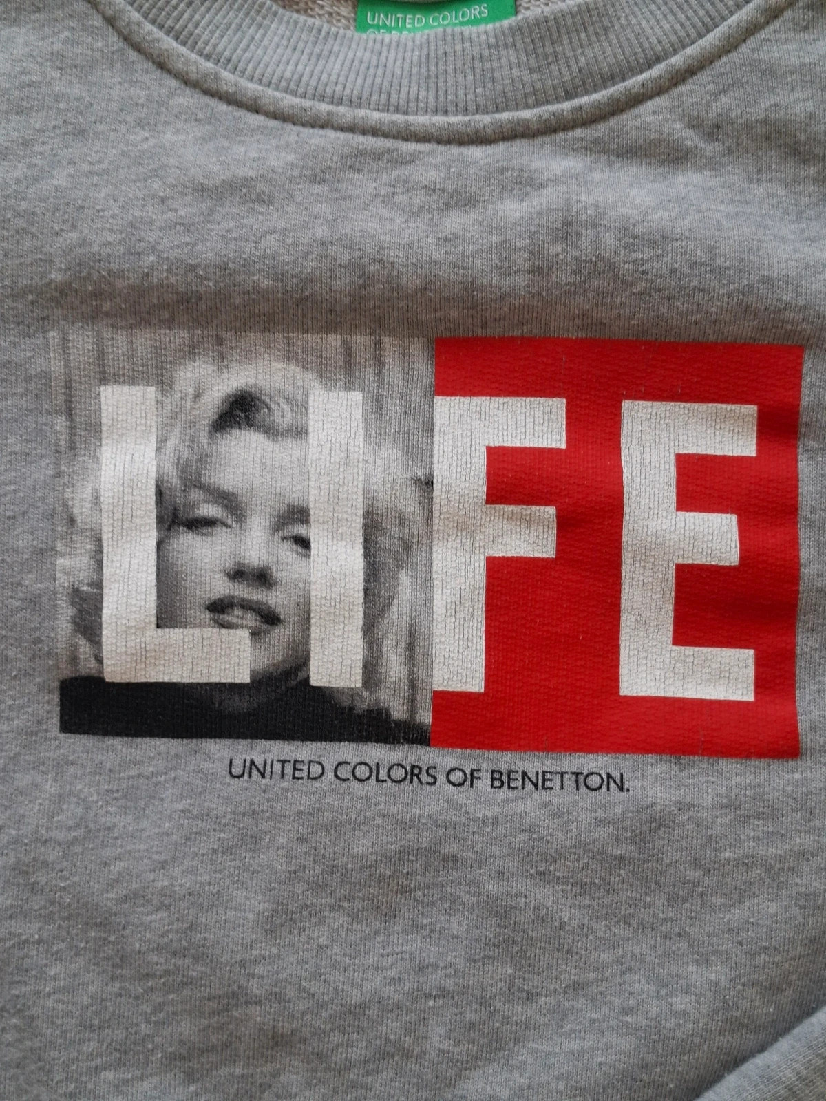 Sweat Rétro Court "LIFE" x United Colors of Benetton T.S – United Colors of Benetton – taille S / 36 / 8 2