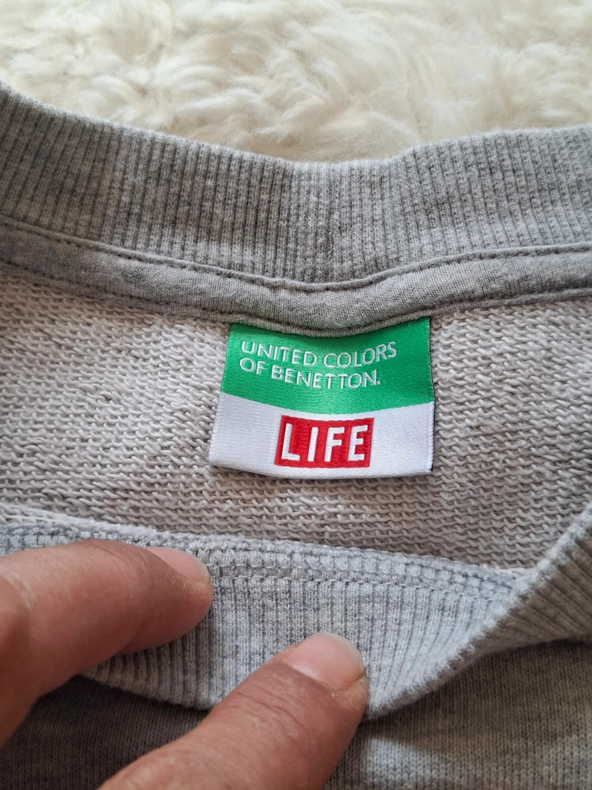 Sweat Rétro Court "LIFE" x United Colors of Benetton T.S – United Colors of Benetton – taille S / 36 / 8 3