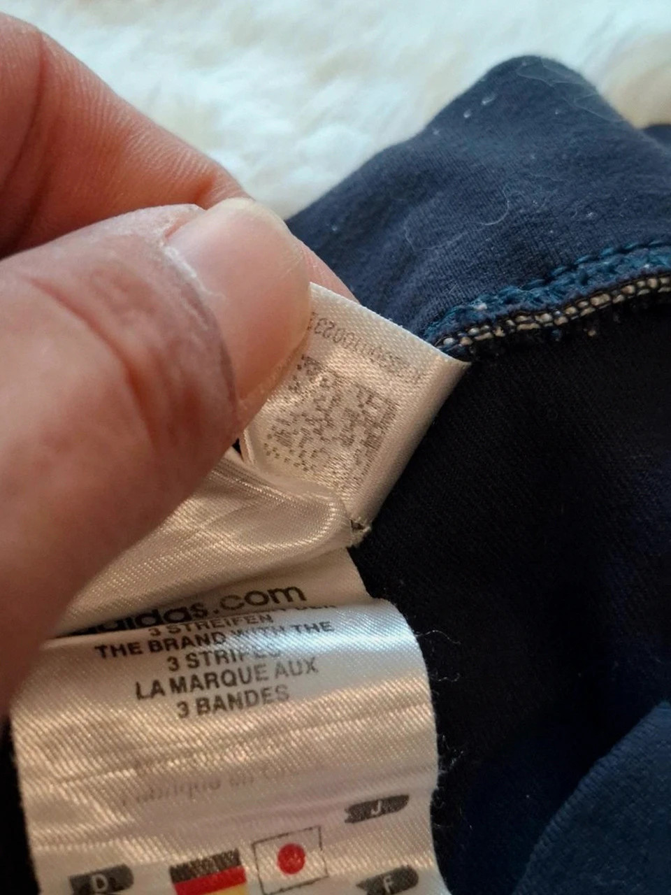 Survêtement / Pantalon de Jogging Adidas - Bleu Marine et Blanc - Coupe Flare / Y2K – adidas – taille M / 38 / 10 5