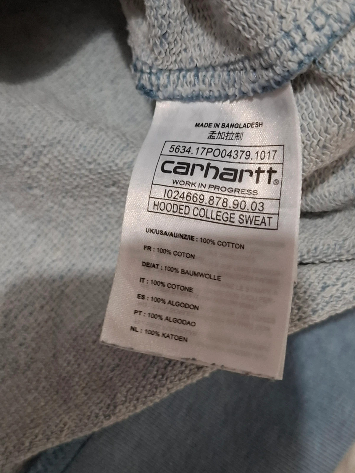 Sweat à Capuche Bleu Chiné "Carhartt WIP" T.M – Carhartt – taille M 5