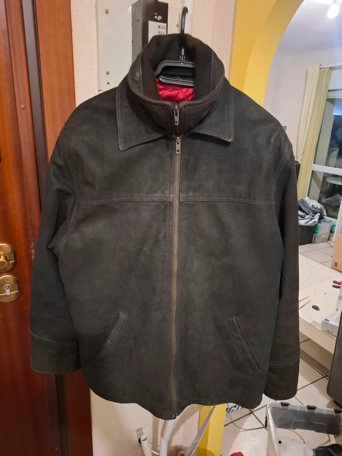 Veste / Blouson en Cuir de buffle Marron "Antonio Garallo by Emporio" T.L/XL