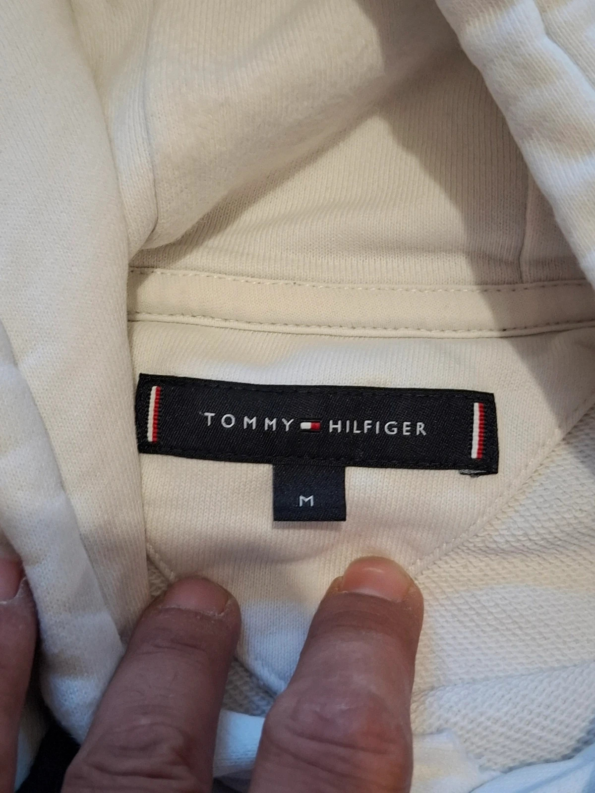Sweat à Capuche Blanc "Tommy Hilfiger" T.M / S-M – Tommy Hilfiger – taille M 4