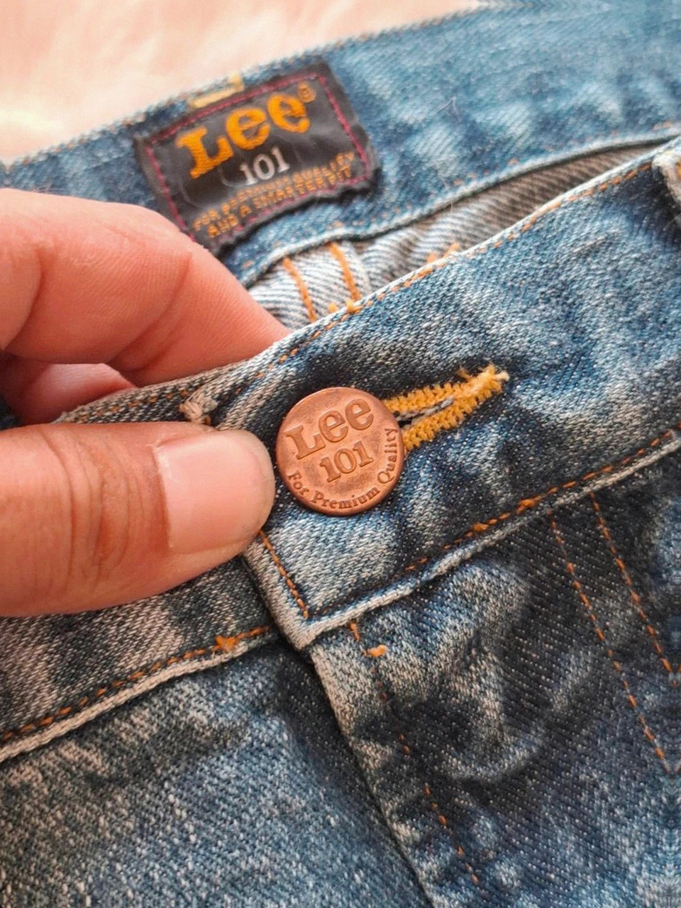 Jean bleu délavé lee 101 rider slim w32 l34 (m / 40-42) – Lee – taille W32 | FR 42 4