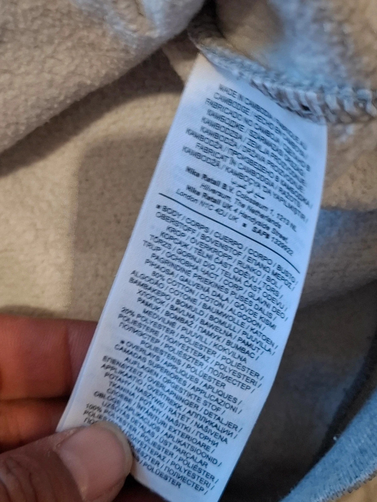 Sweat à Capuche Gris Chiné et Rouge "Nike" T.XS / S – Nike – taille XS 5