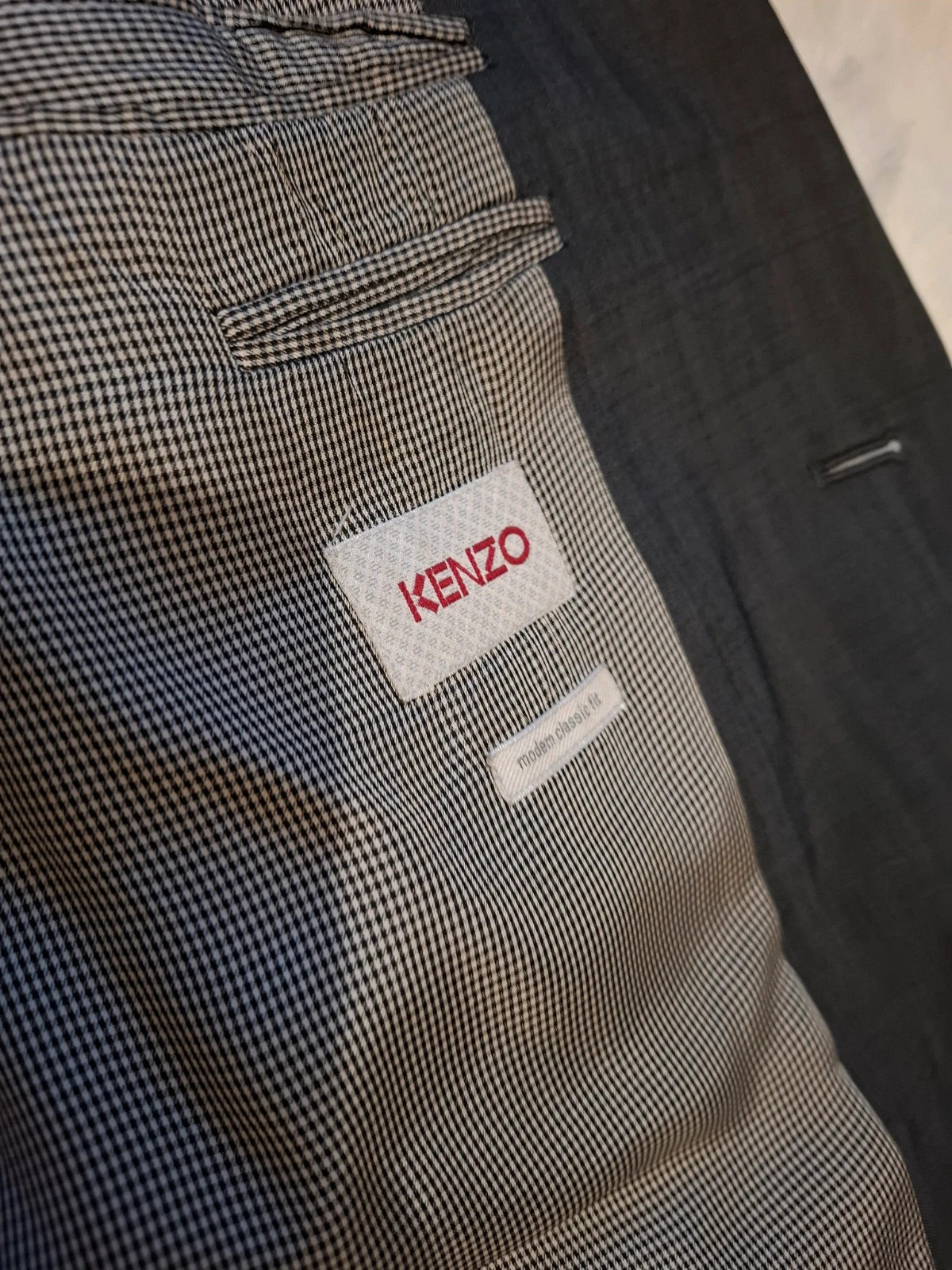 Veste de Costume / Blazer Gris 100% Laine "Kenzo" T.52 / XL – Kenzo – taille 52 3
