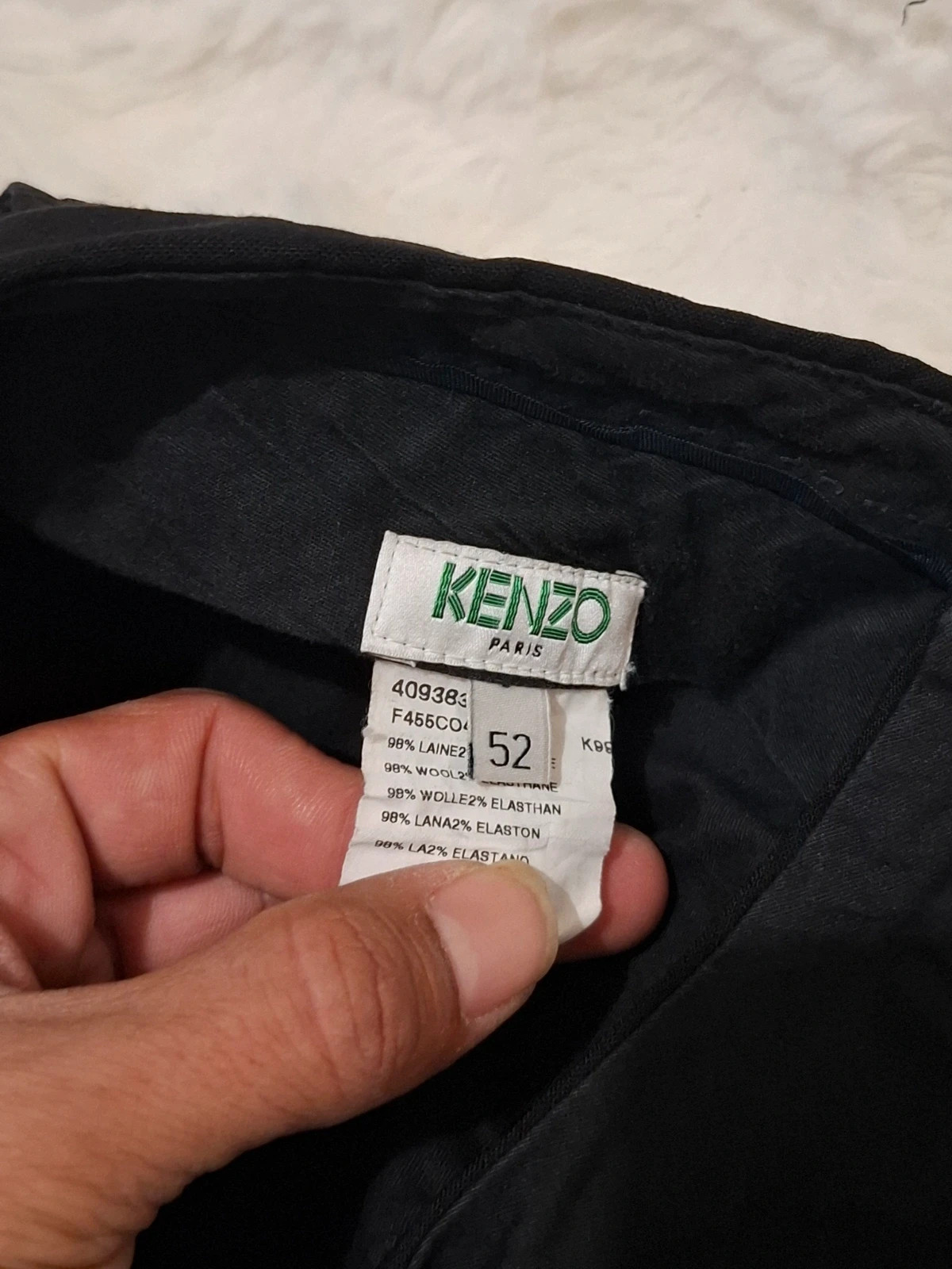 Pantalon de Costume / Tailoring Noir "Kenzo" T.52 / L-XL – Kenzo – taille XL 2