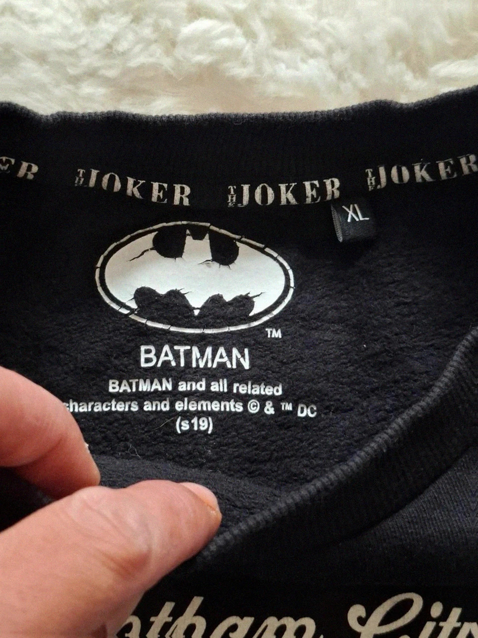 Sweat-shirt Noir Graphique The Joker Batman T.XL (42) – Joker – taille XL 5