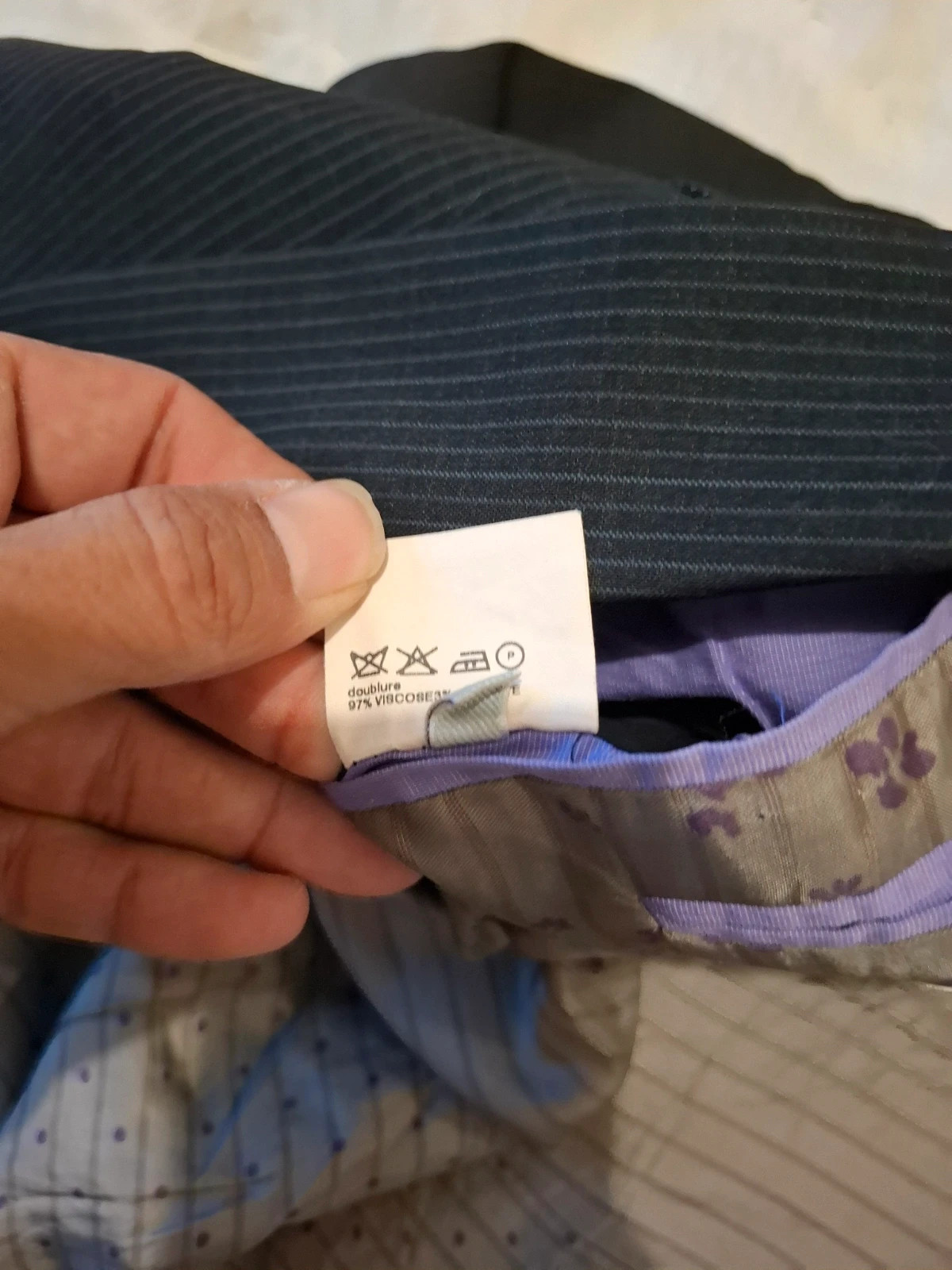 Veste de Costume / Blazer Rayé Gris Anthracite "Kenzo" T.50 / L-XL – Kenzo – taille 50 4