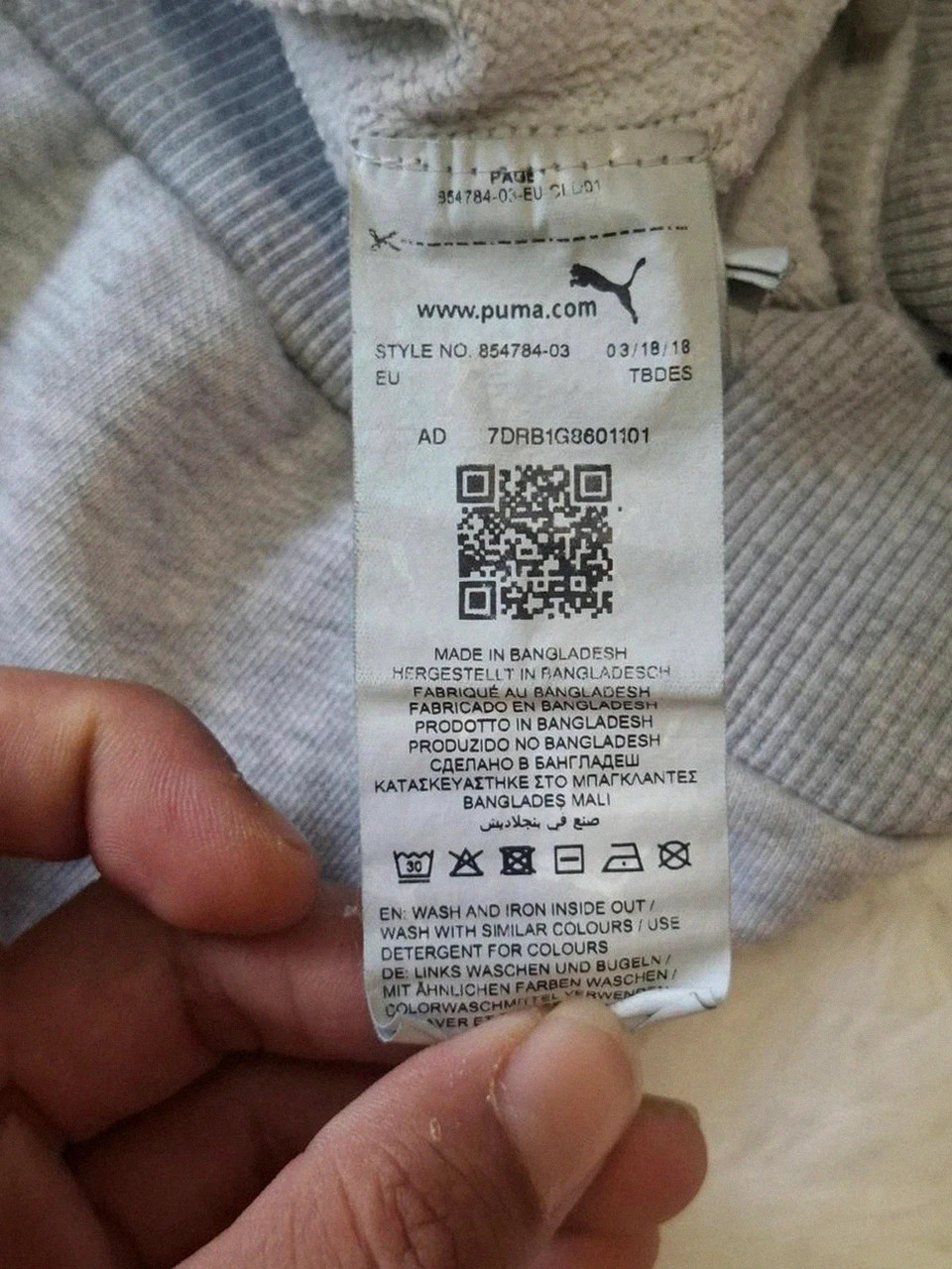 Puma Sweat à Capuche Gris Chiné T.S (36) – Puma – taille S / 36 / 8 4