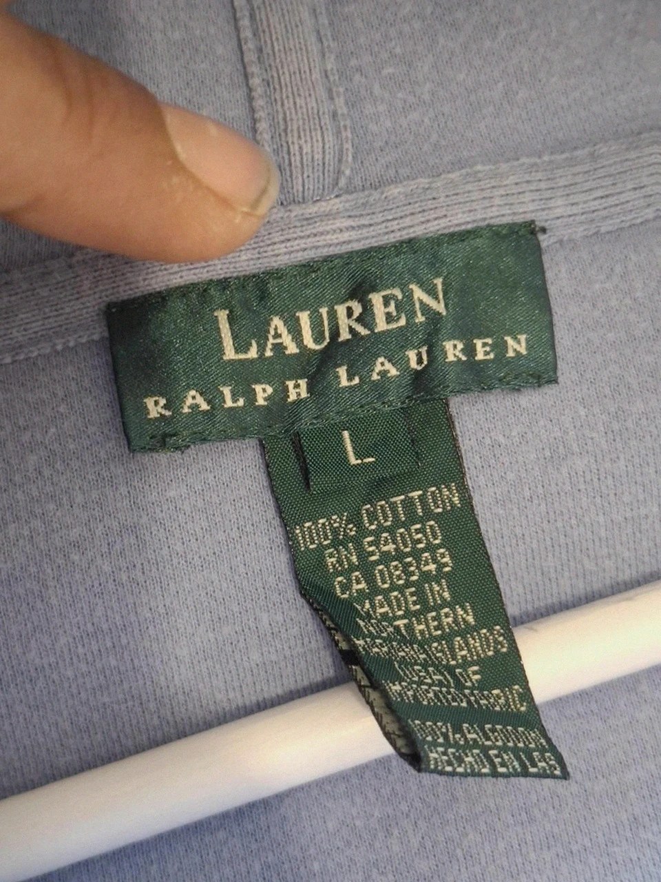 Sweat à Capuche Lauren Ralph Lauren en Maille Bleu Céleste T.L (40) – LAUREN Ralph Lauren – taille L / 40 / 12 3