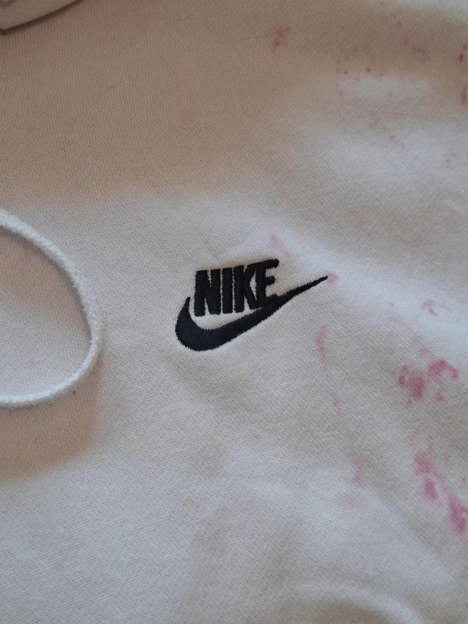 Nike Sweat à Capuche Blanc / Rose Effet Tie-Dye T.S (36) – Nike – taille S / 36 / 8 4
