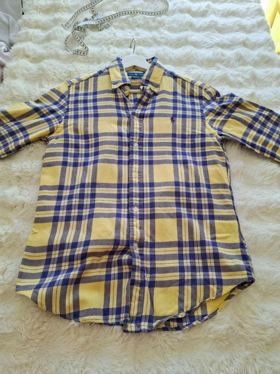 Chemise Ralph Lauren à Carreaux - Classic Fit - Homme - Jaune et Violet - Taille S – Polo Ralph Lauren – taille S 2