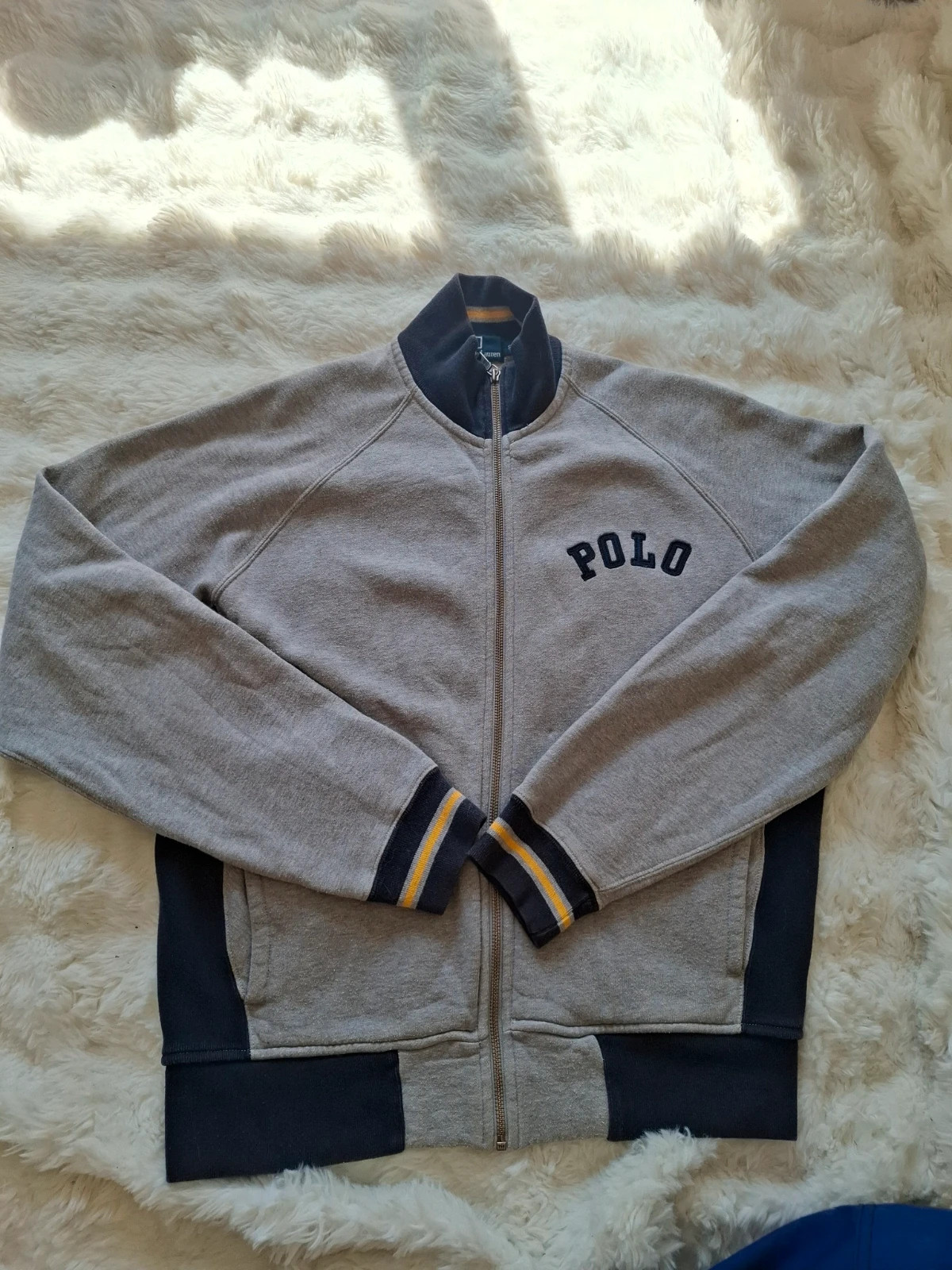 Gilet / Sweat Zippé Gris et Bleu Marine Polo By Ralph Lauren T.S / S-M – Polo Ralph Lauren – taille S 2