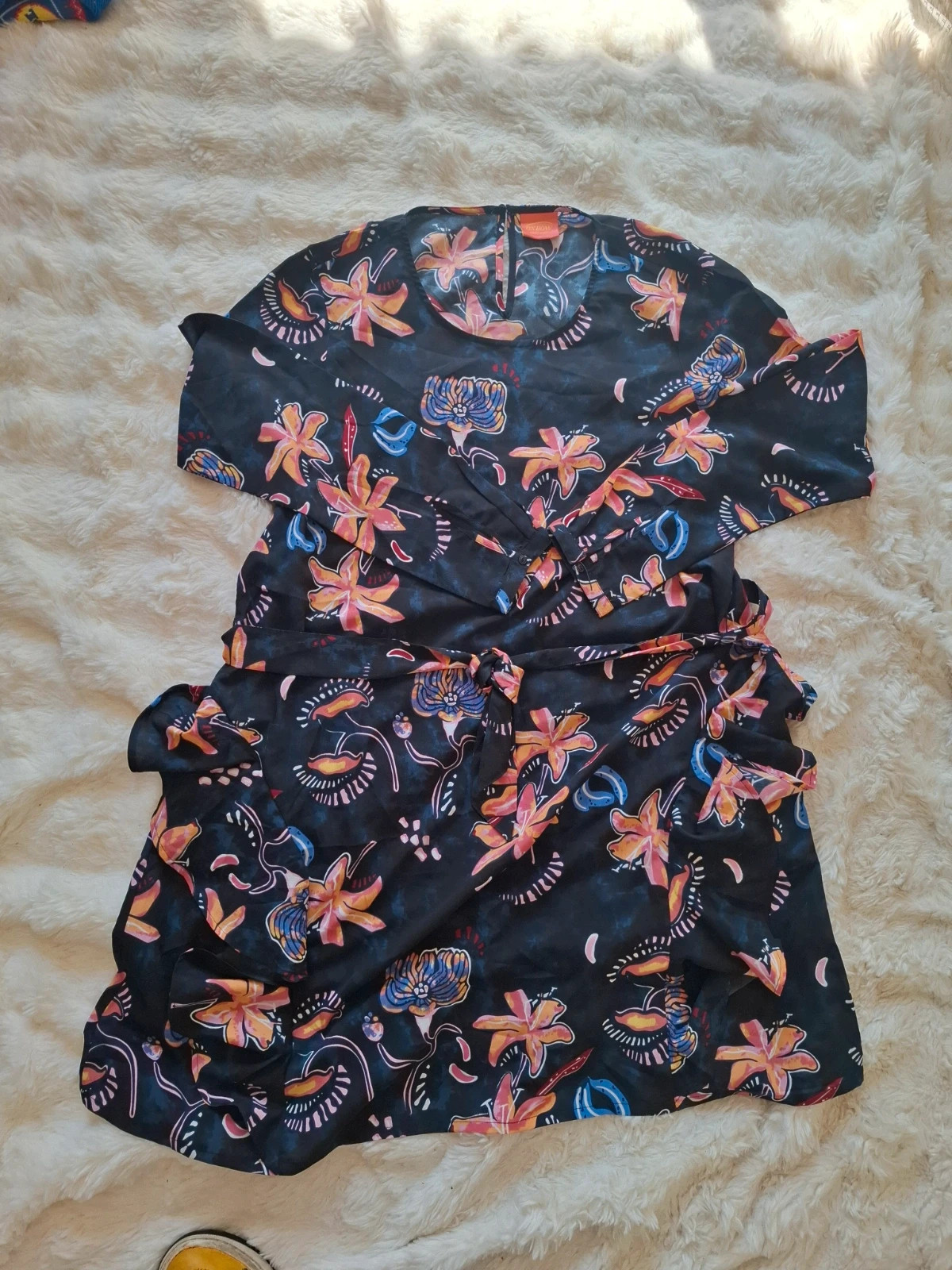 Robe Courte / Tuniques Noire Imprimé Floral Oxbow T.L / M-L – Oxbow – taille L / 40 / 12 4